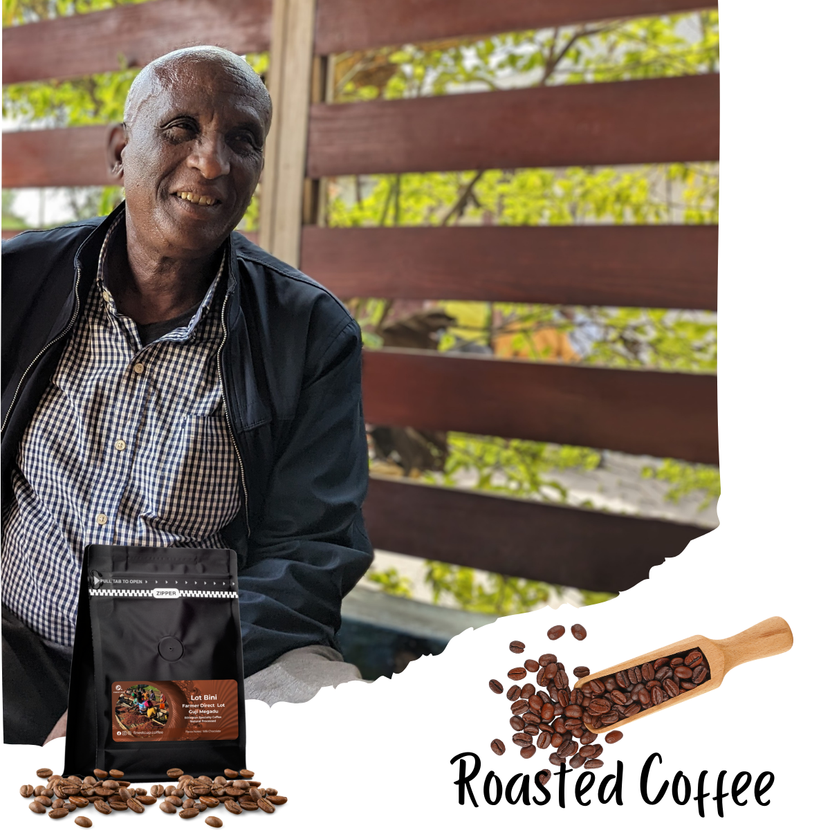 Ayele Tulu - Medium Roast Farmer Direct Lot - Sidama Demeka Becha - Natural G1 Ethiopian Specialty Coffee