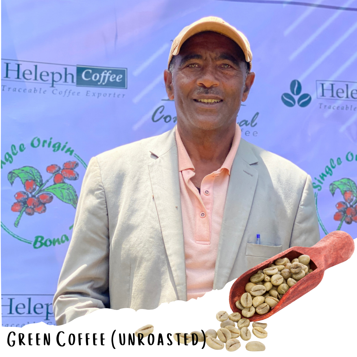 Abebe Hewiso - Farmer Direct Lot - Sidama Bona Zuria - Natural G1 Ethiopian Specialty Coffee (Unroasted)