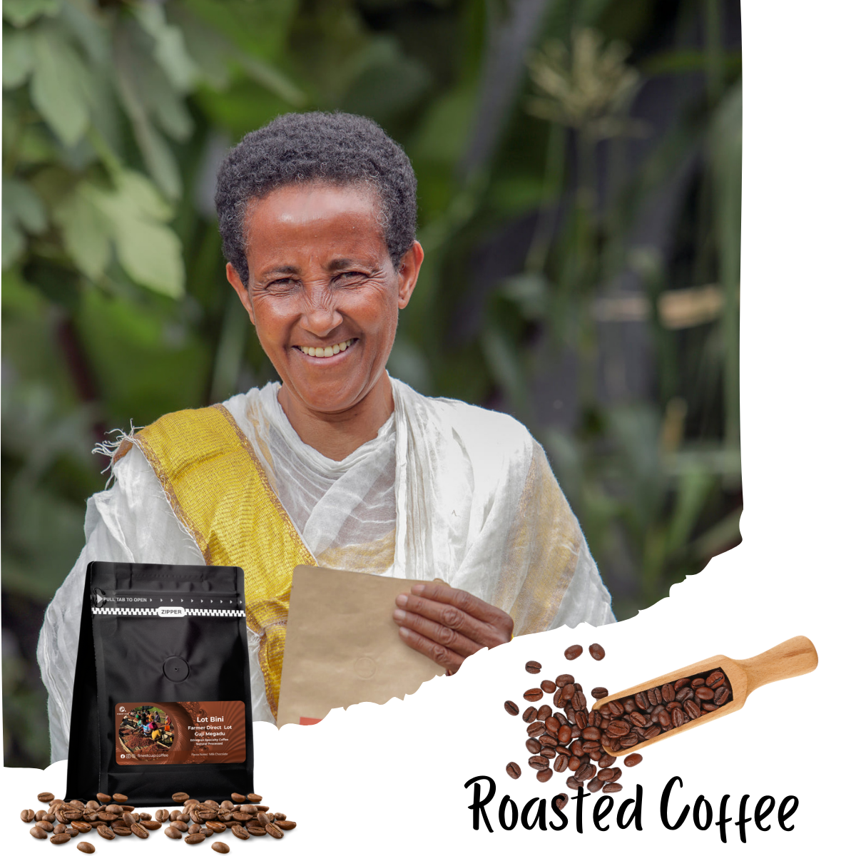 Lot Mentewab  - Medium Roast Farmer Direct Lot - Yirgacheffe, Cheffe City - Washed G1 Ethiopian Specialty Coffee
